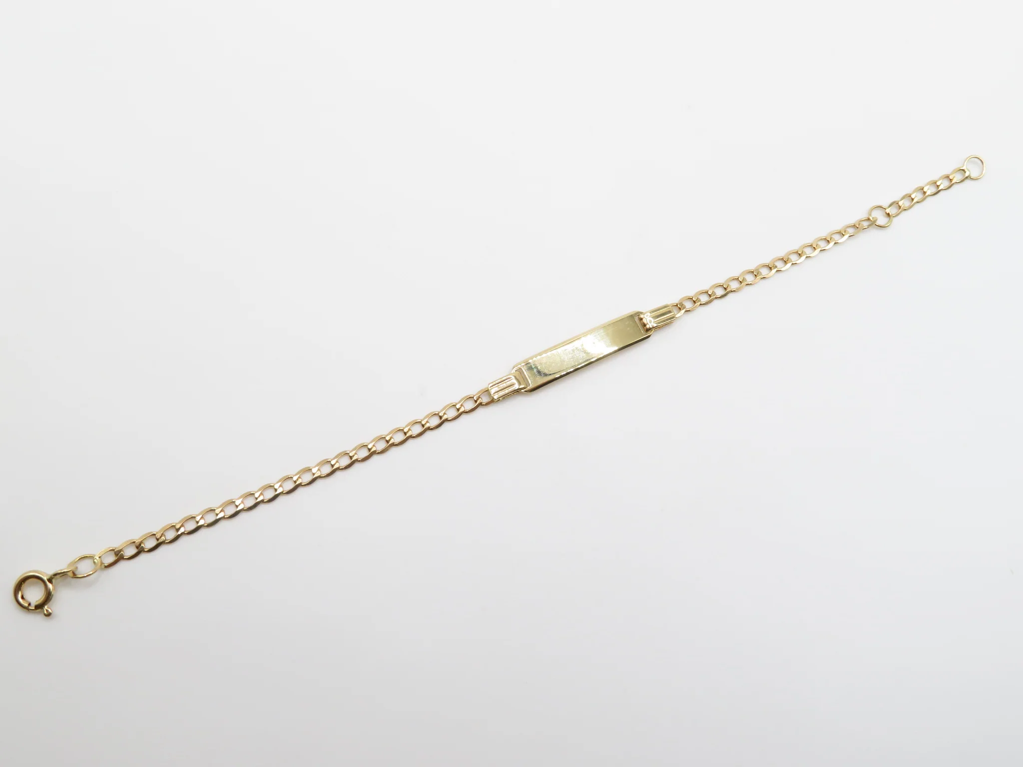 19.25k Yellow Gold Open Curb Bracelet - Image 10
