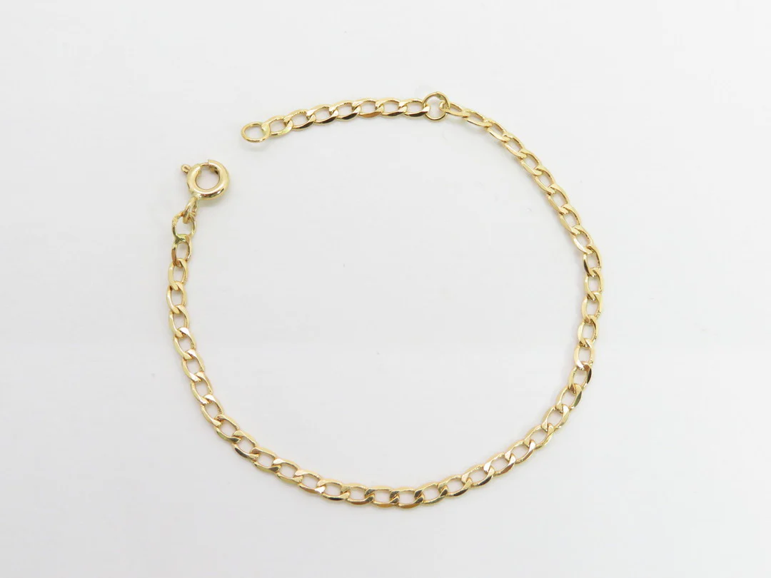 19.25k Yellow Gold Open Curb Bracelet - Image 3