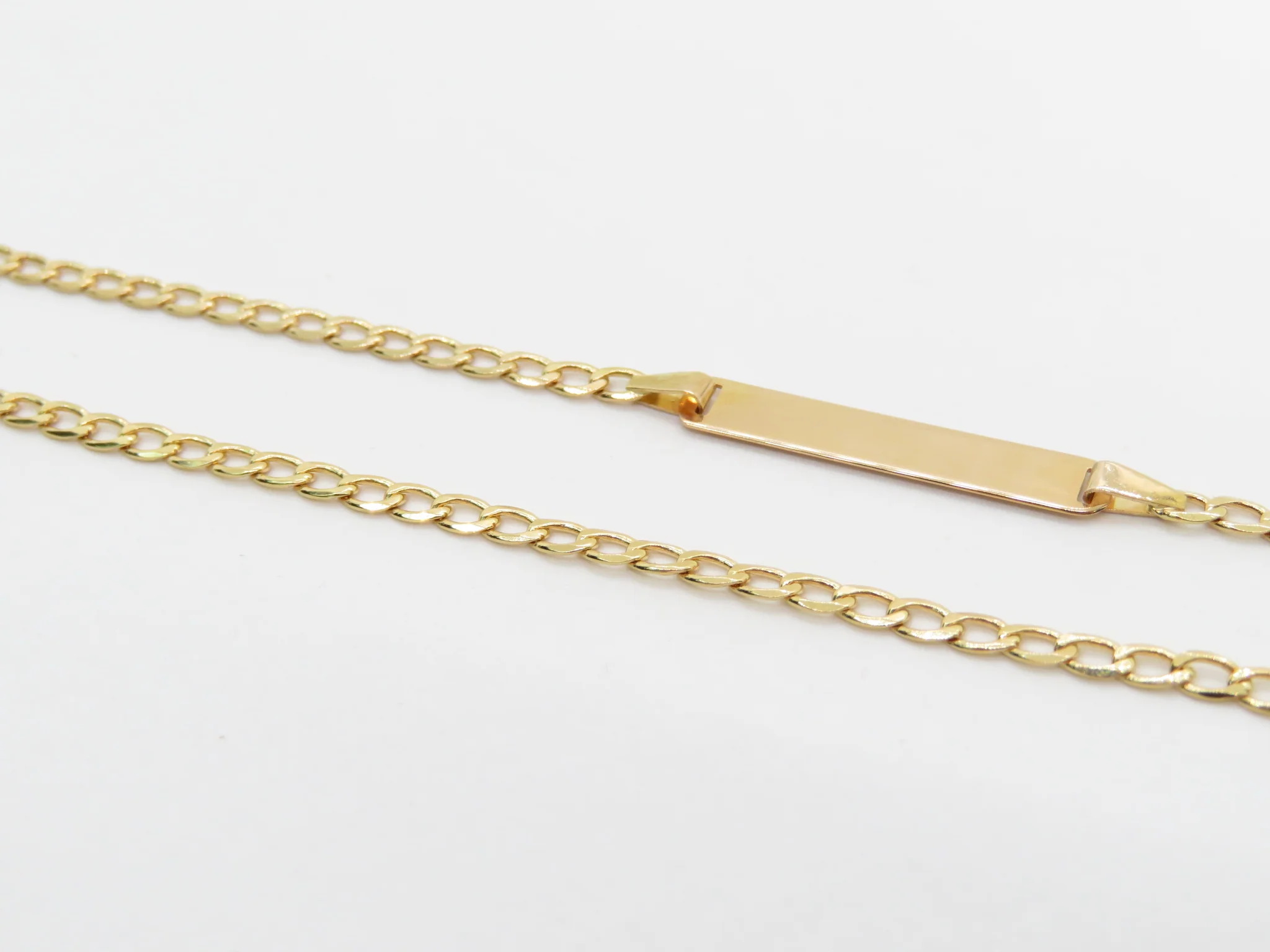19.25k Yellow Gold Open Curb Bracelet - Image 5