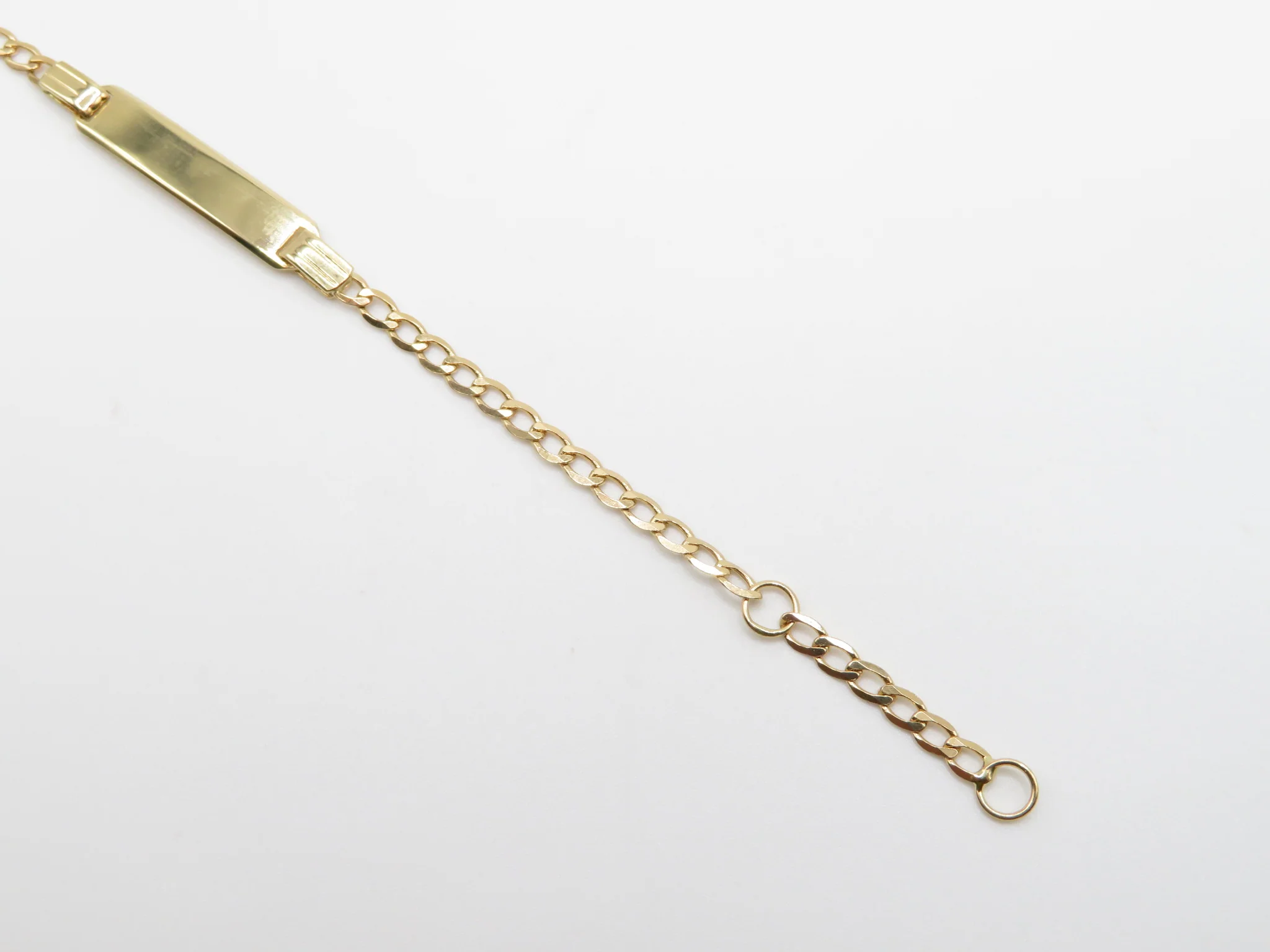 19.25k Yellow Gold Open Curb Bracelet - Image 6