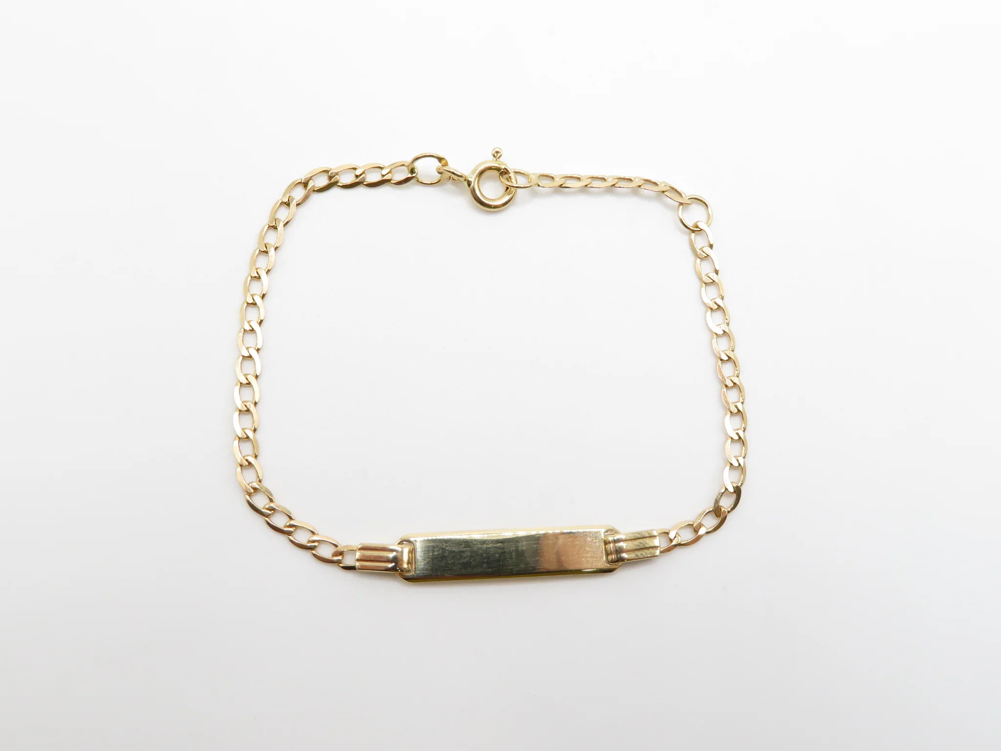 19.25k Yellow Gold Open Curb Bracelet - Image 8