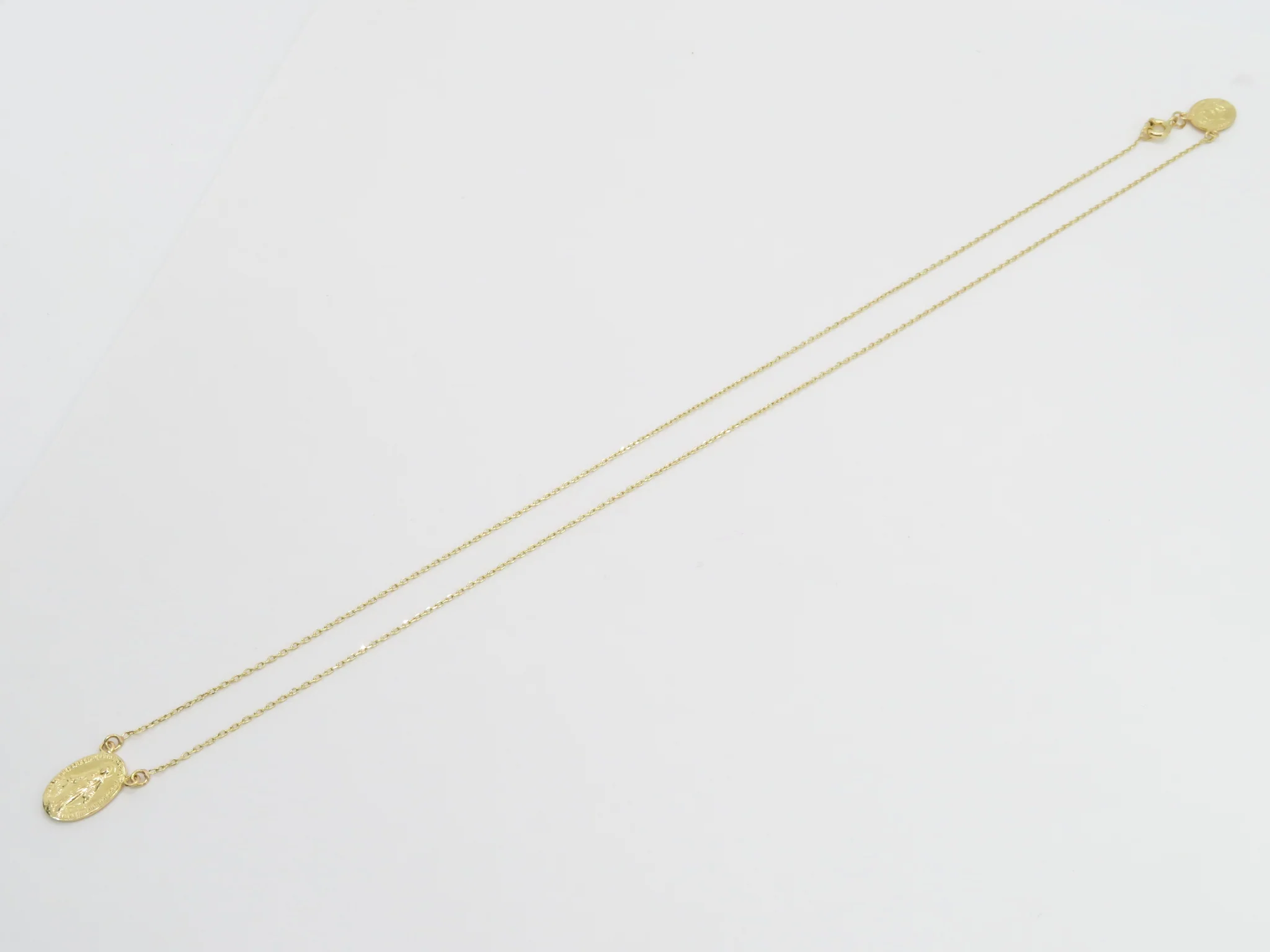 19.25k Yellow Gold Scapular Necklace - Image 9