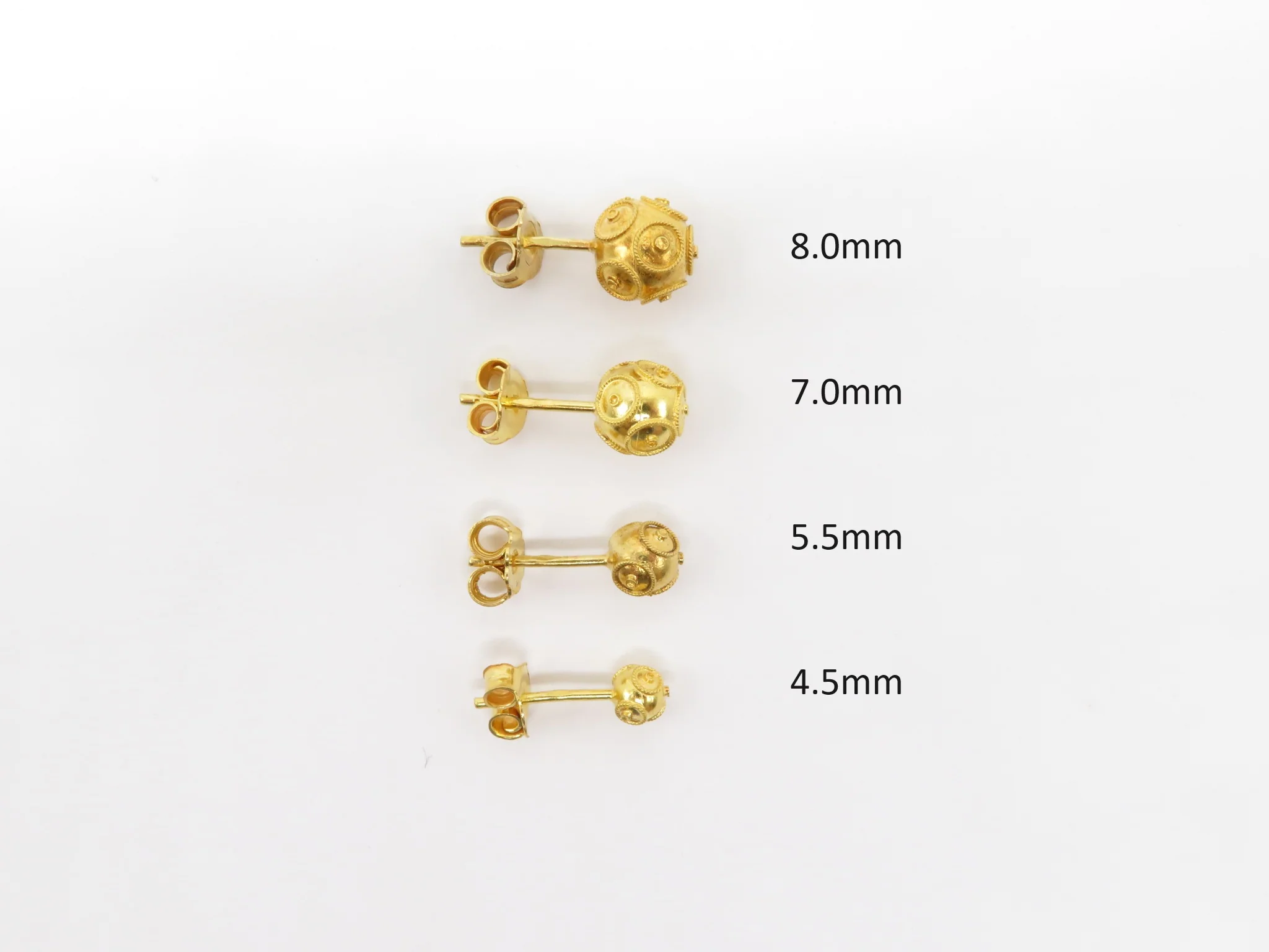 19.25k Yellow Gold Conta de Viana Studs - Image 7