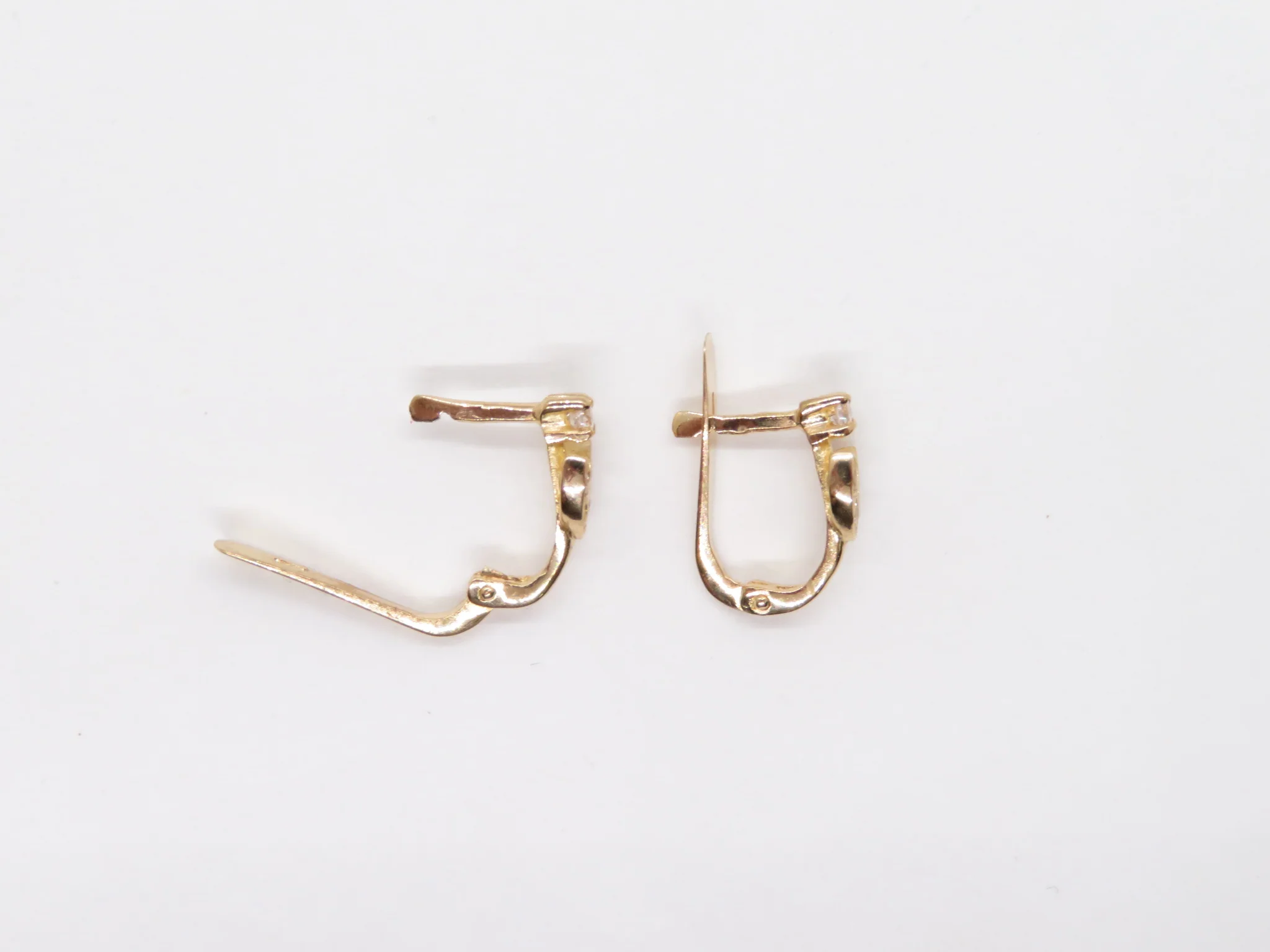 19.25k Yellow Gold Tulip Earrings - Image 3