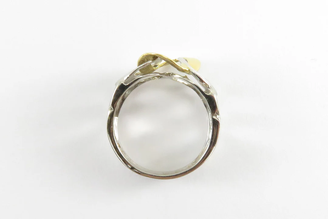19.25k White and Yellow Gold Infinite Ring - Image 3