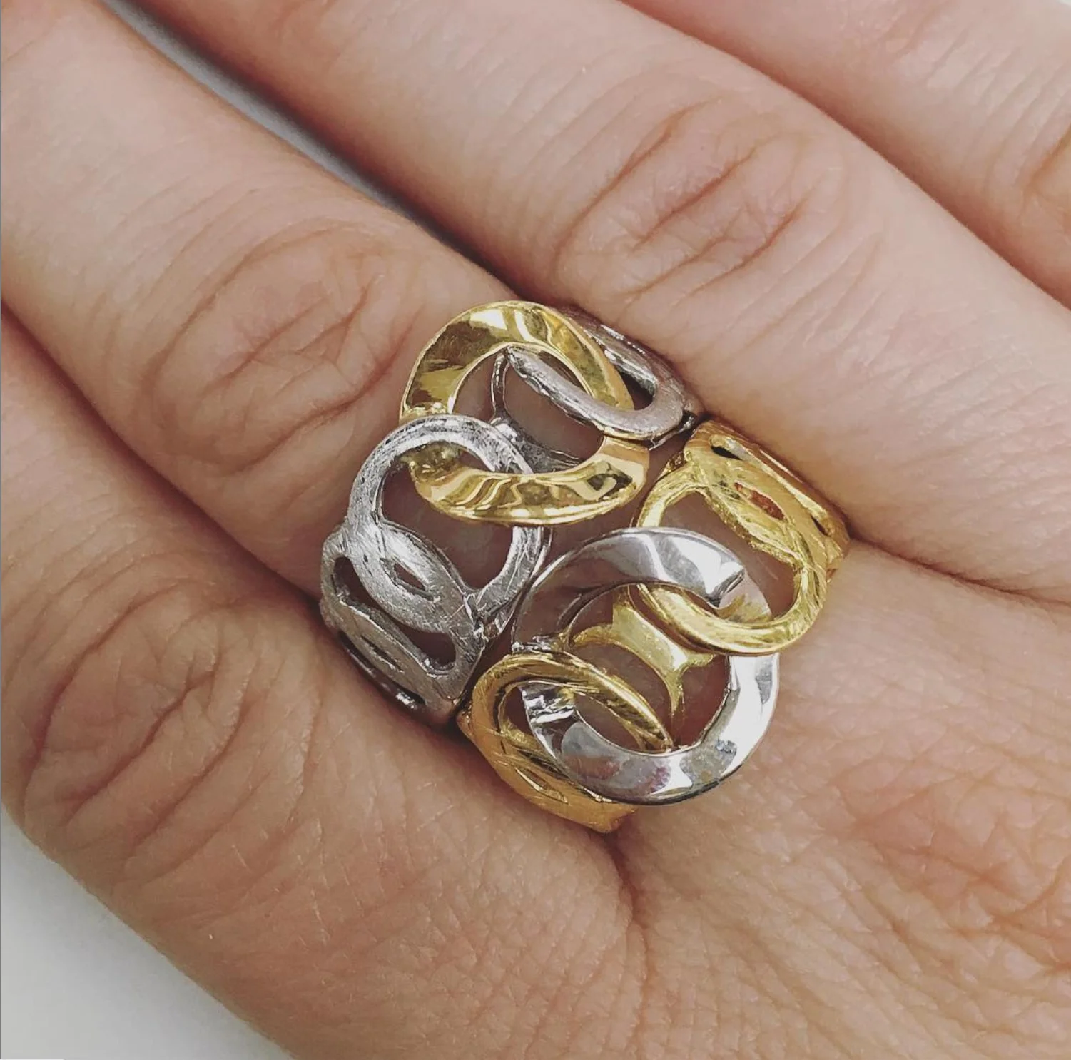 19.25k White and Yellow Gold Infinite Ring - Image 4