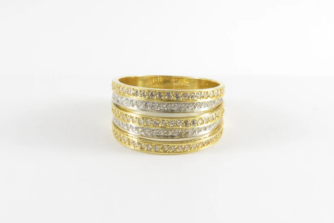 19.25k Yellow and White Gold Quintet Ring - Image 3