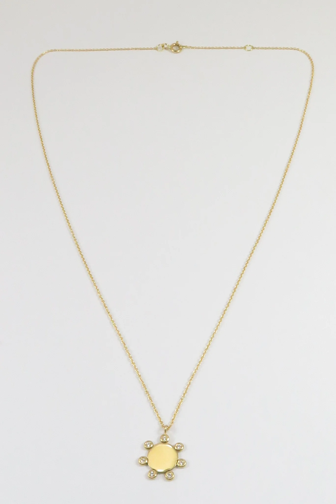 19.25k Yellow Gold Sunburst Necklace - Image 4