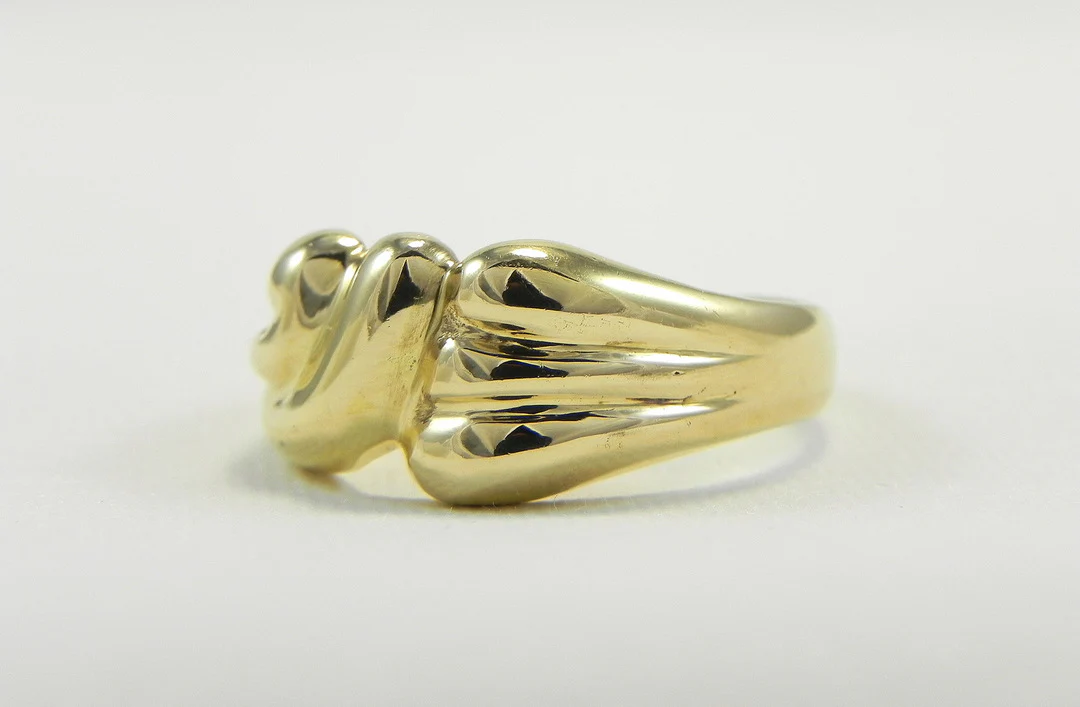 19.25k Yellow Gold Swirl Ring - Image 3