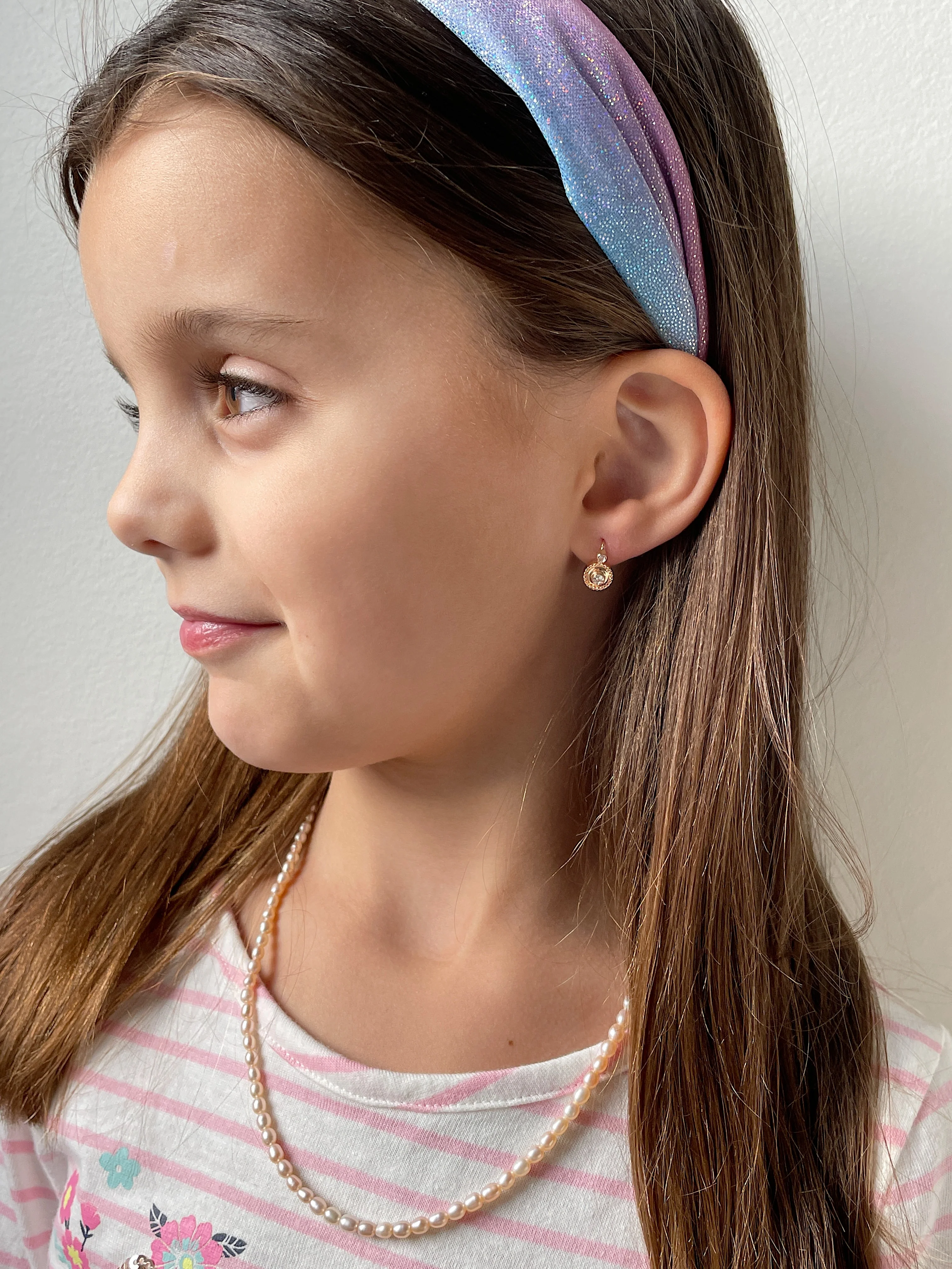 19.25k Yellow Gold Bead Trim Earrings - Image 9