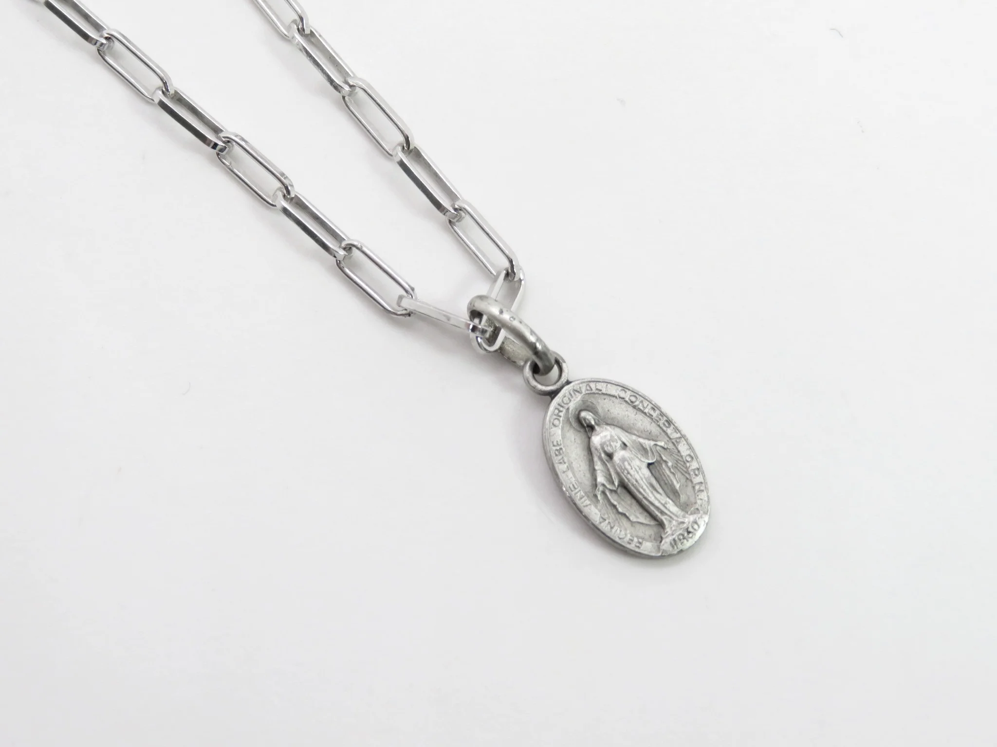 Sterling Silver Our Lady of Grace Medallion - Image 4