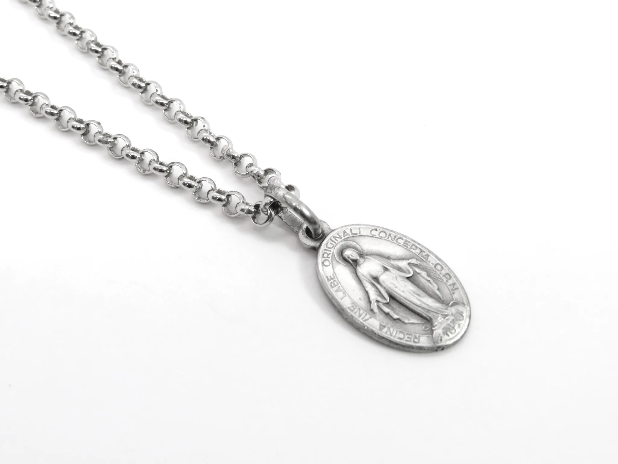Sterling Silver Our Lady of Grace Medallion - Image 6