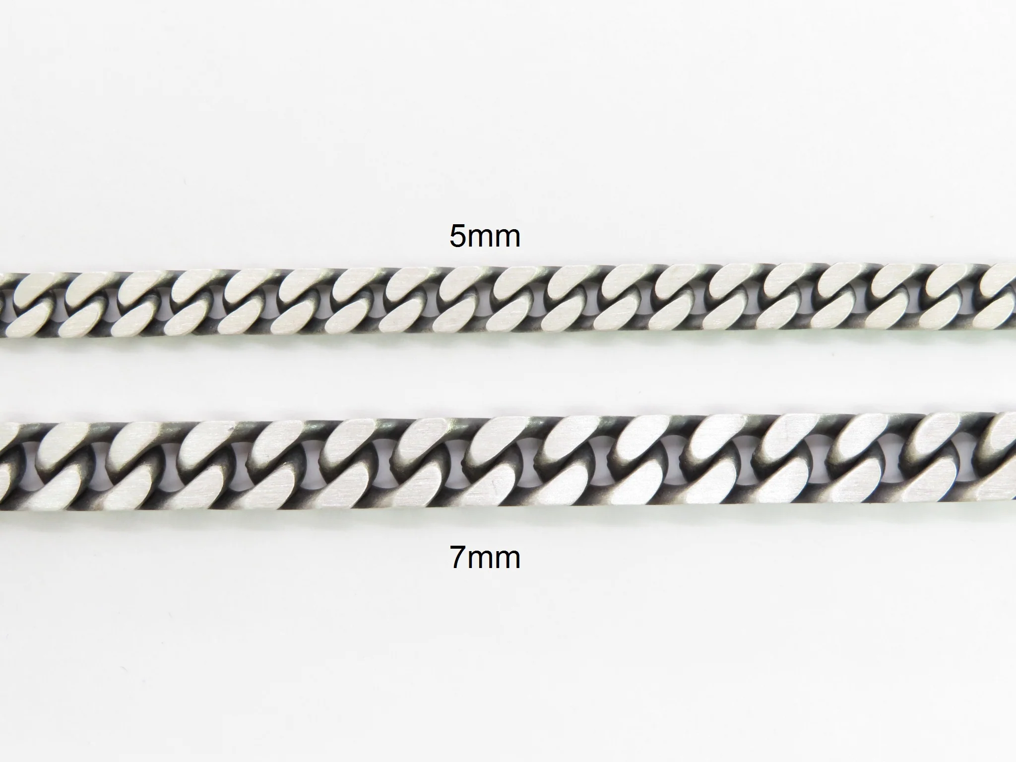 Sterling Silver Oxidized Cuban Link Bracelet - Image 5