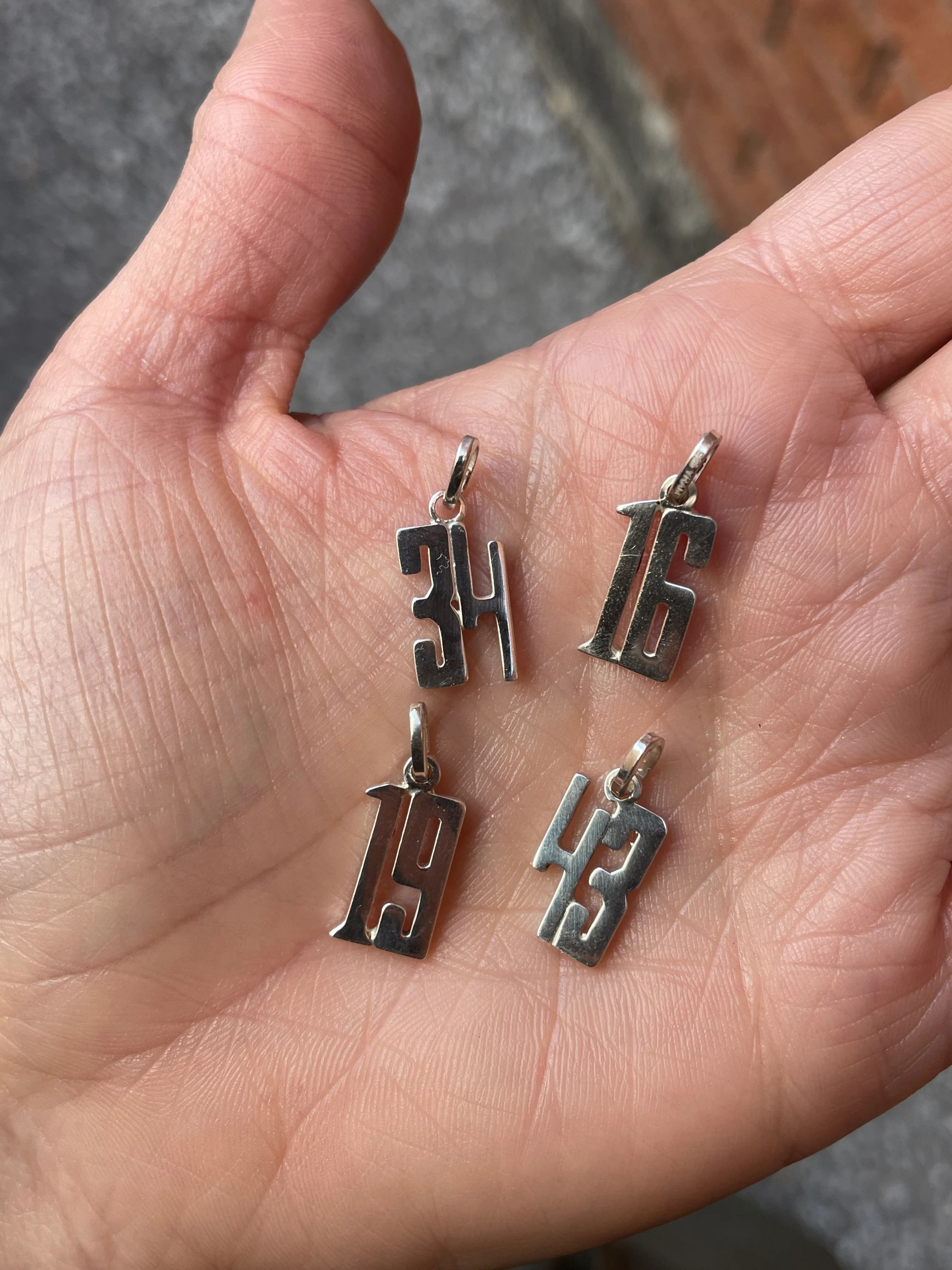 Sterling Silver Custom Jersey Number - Image 8